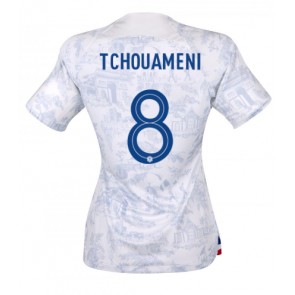 Maillot de foot France Aurelien Tchouameni #8 Extérieur Femmes Monde 2022 Manches Courte